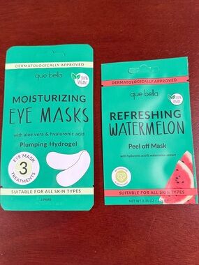 Que Bella Moisturizing Eye Masks in Teal - Plumping Hydrogel